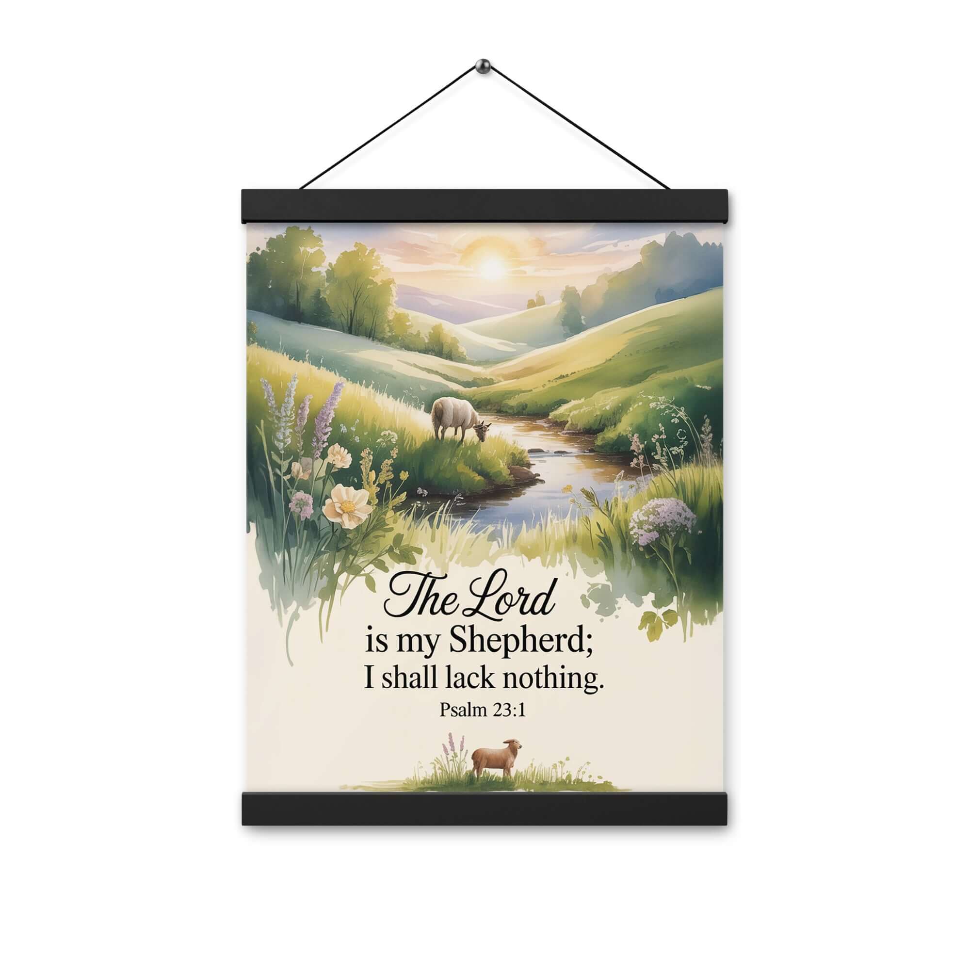 Psalm 23:1 Bible Verse, Lord Enhanced Matte Paper Poster With Hanger