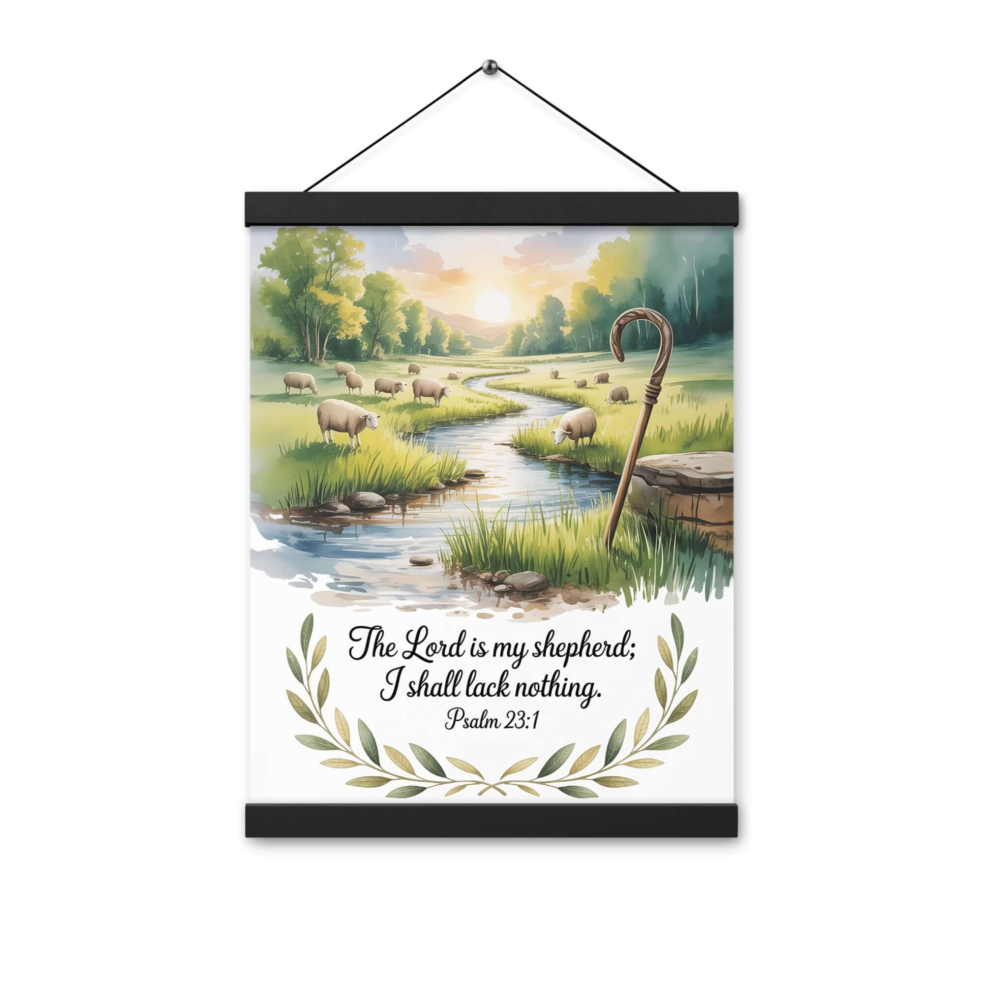 Psalm 23:1 Bible Verse, is my Enhanced Matte Paper Poster With Hanger