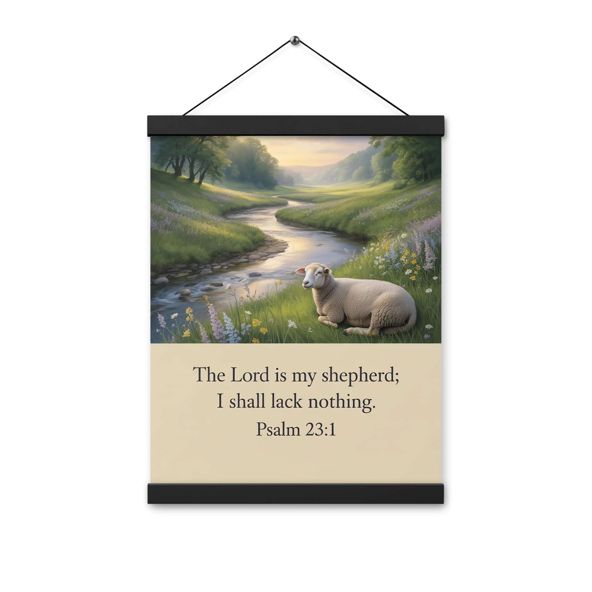 Psalm 23:1 Bible Verse, I shall Enhanced Matte Paper Poster With Hanger