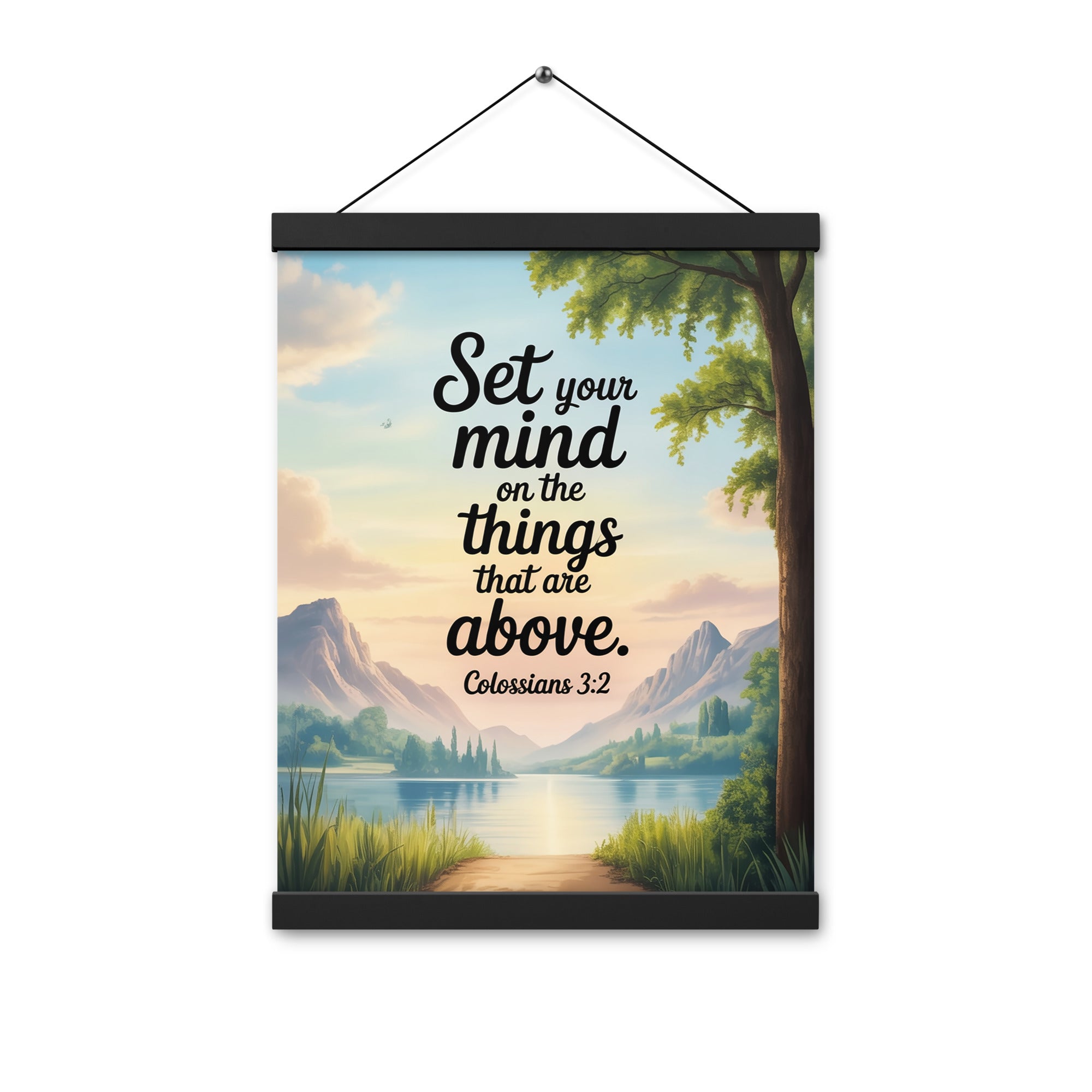 Colossians 3:2 Bible Verse Set Enhanced Matte Paper Poster With Hanger