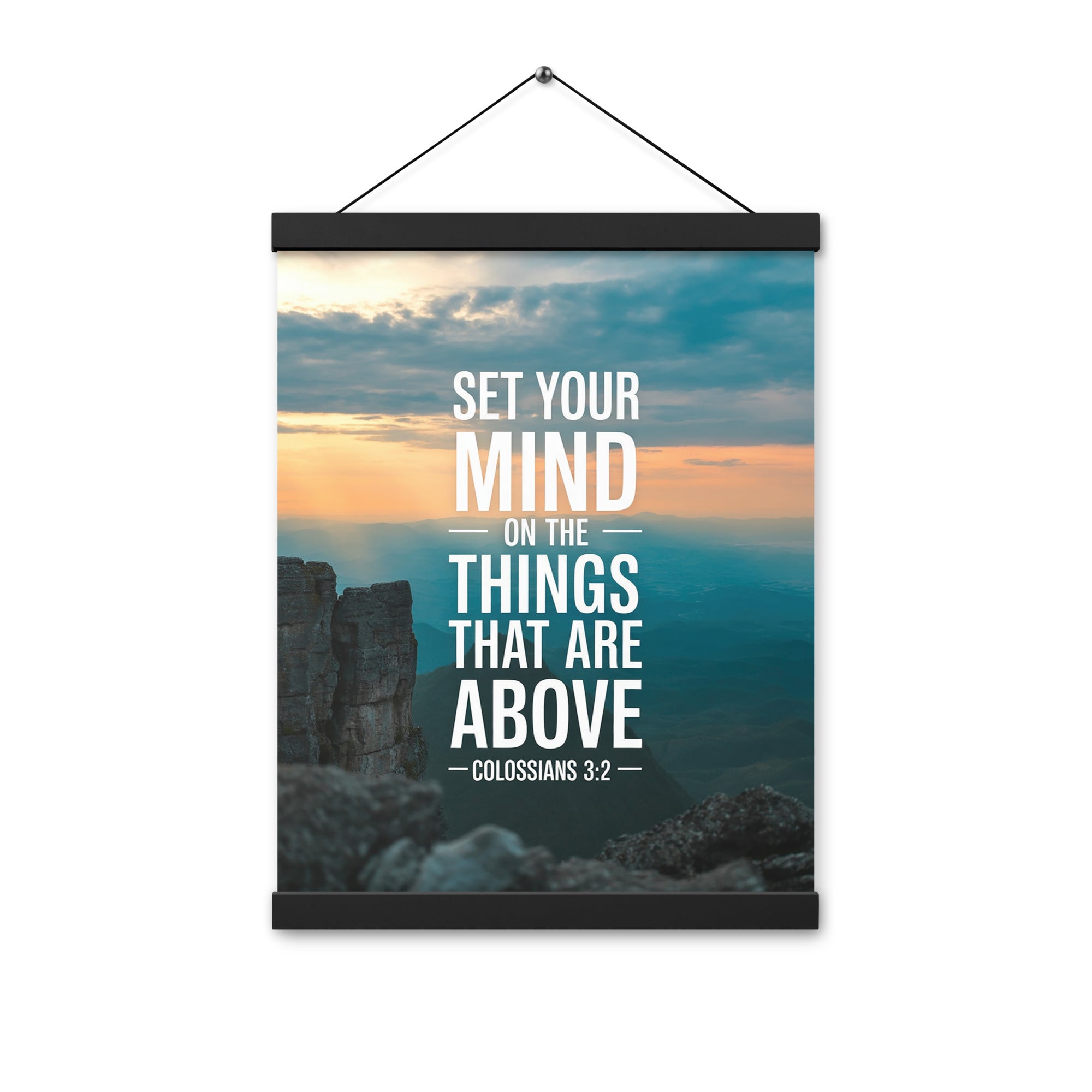 Colossians 3:2 Bible Verse on the Enhanced Matte Paper Poster With Hanger