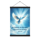 John 14:26 Bible Verse, Holy Spirit Dove Enhanced Matte Paper Poster With Hanger Wall Art