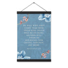 Revelation 21:4 Bible Verse, every tear Enhanced Matte Paper Poster With Hanger Wall Art
