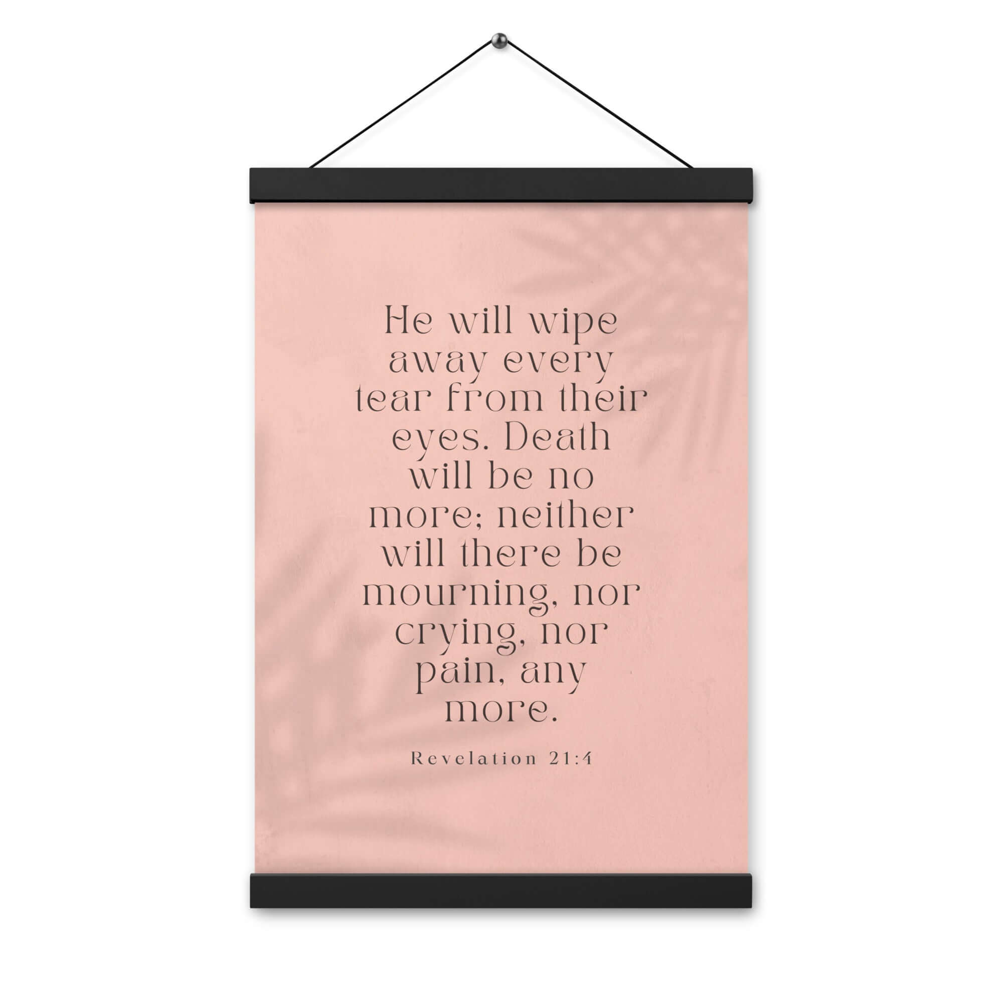 Revelation 21:4 Bible Verse, their eyes Enhanced Matte Paper Poster With Hanger Wall Art