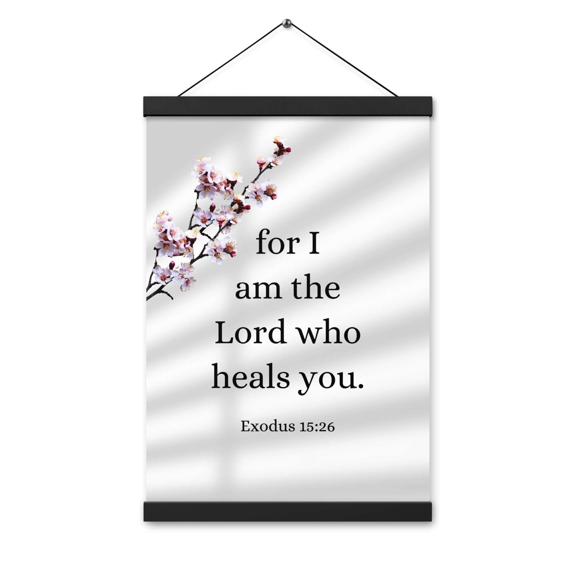 Exodus 15:26 Bible Verse, diligently listen Enhanced Matte Paper Poster With Hanger Wall Art