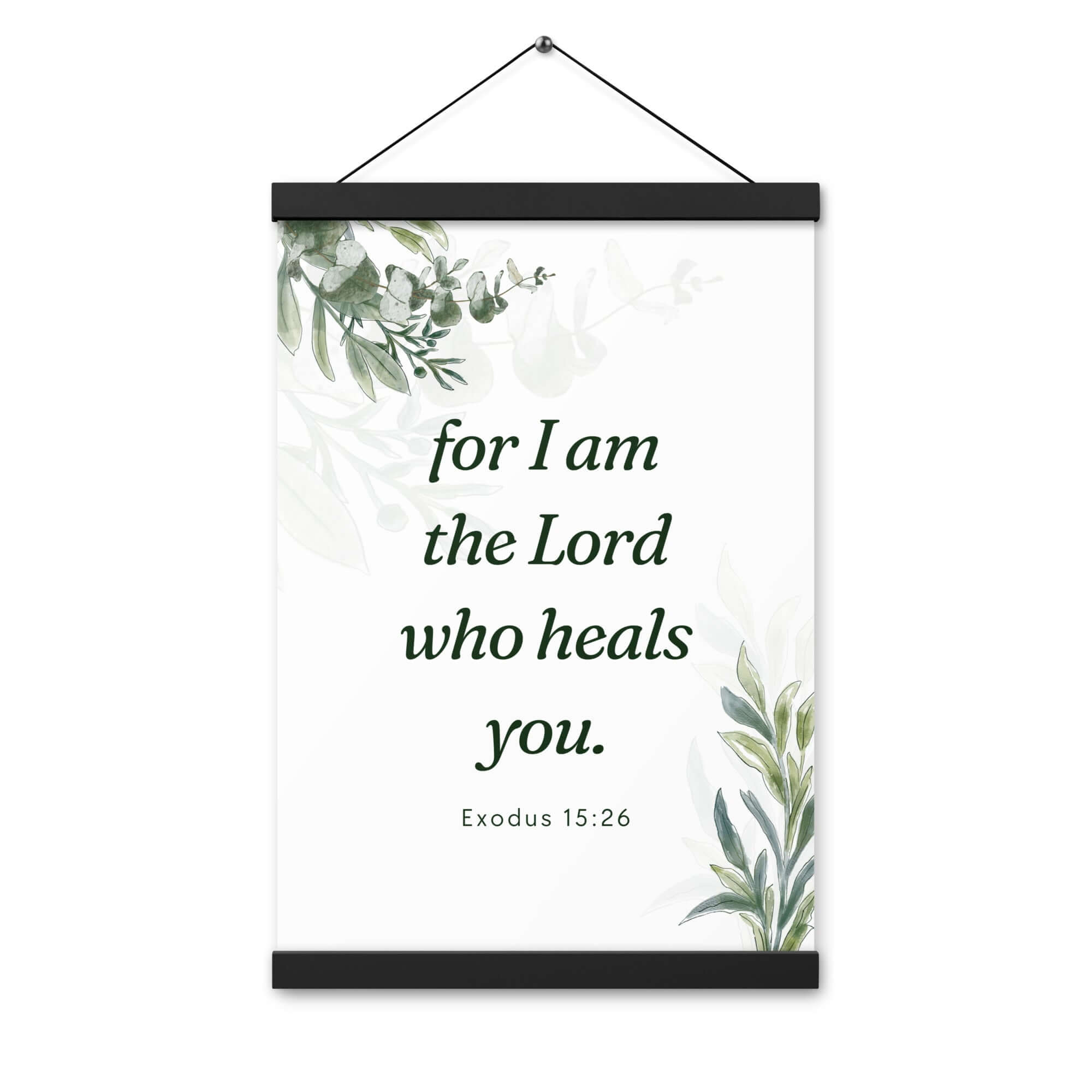 Exodus 15:26 Bible Verse, Gods voice Enhanced Matte Paper Poster With Hanger Wall Art