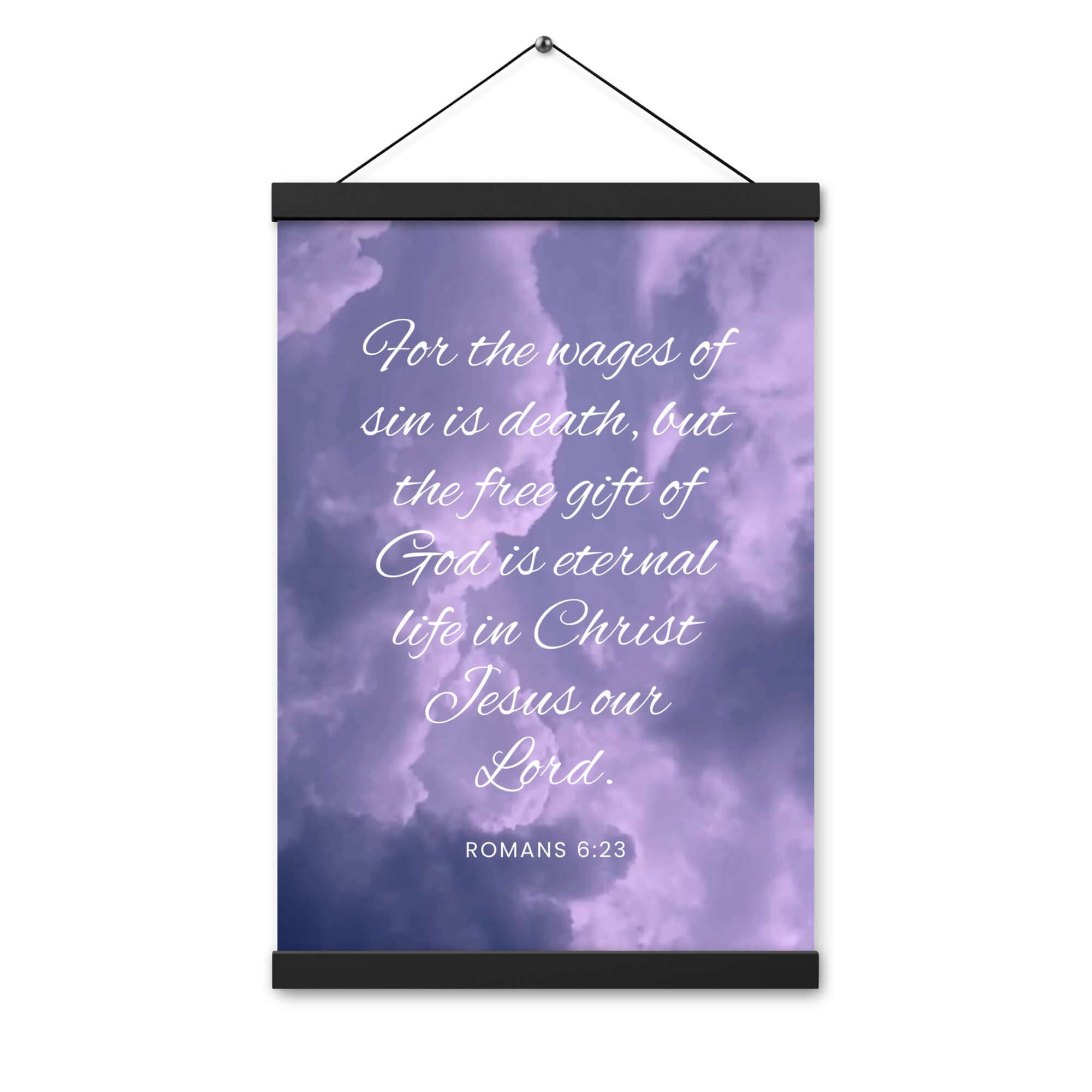 Romans 6:23 Bible Verse, free gift Enhanced Matte Paper Poster With Hanger Wall Art