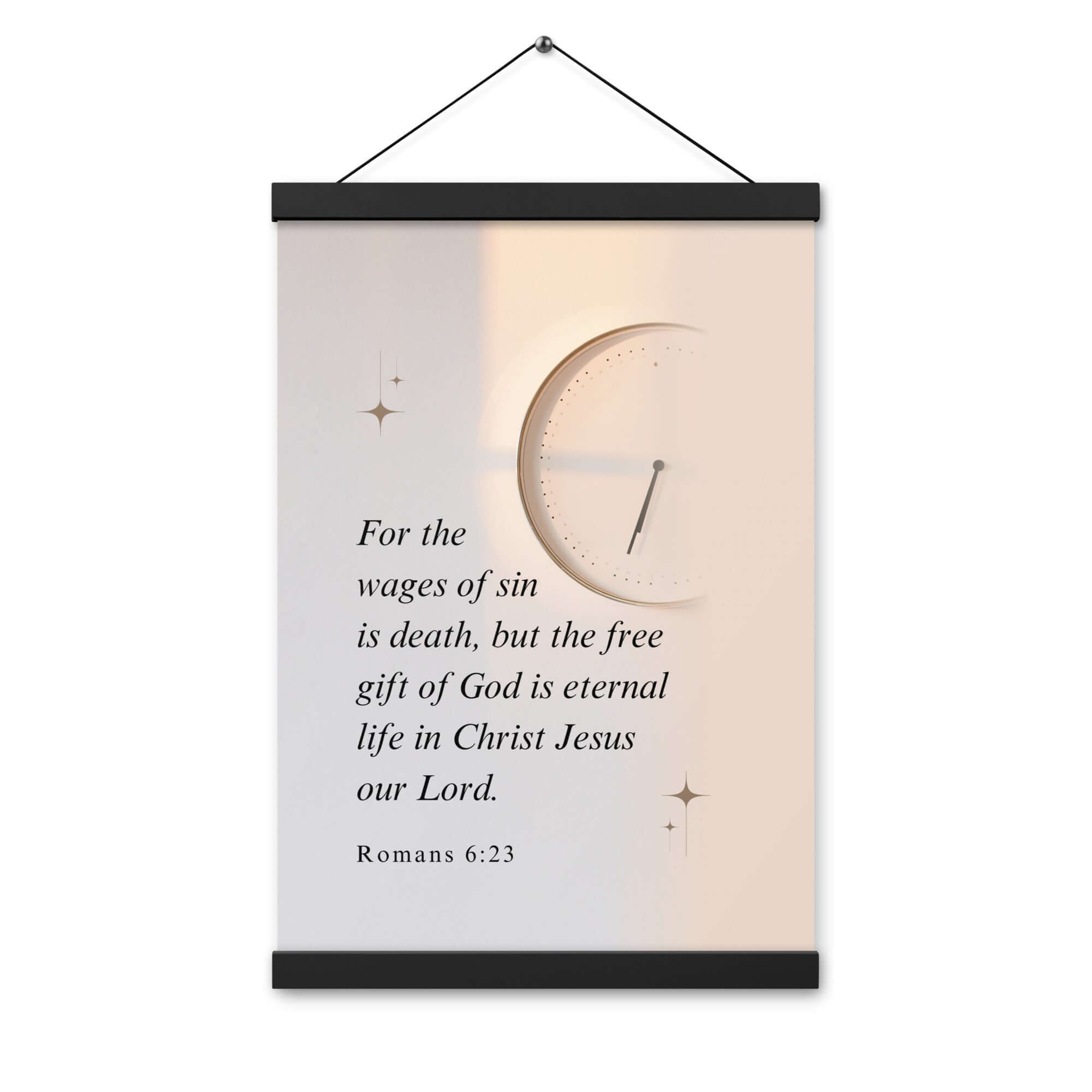 Romans 6:23 Bible Verse, our Lord Enhanced Matte Paper Poster With Hanger Wall Art