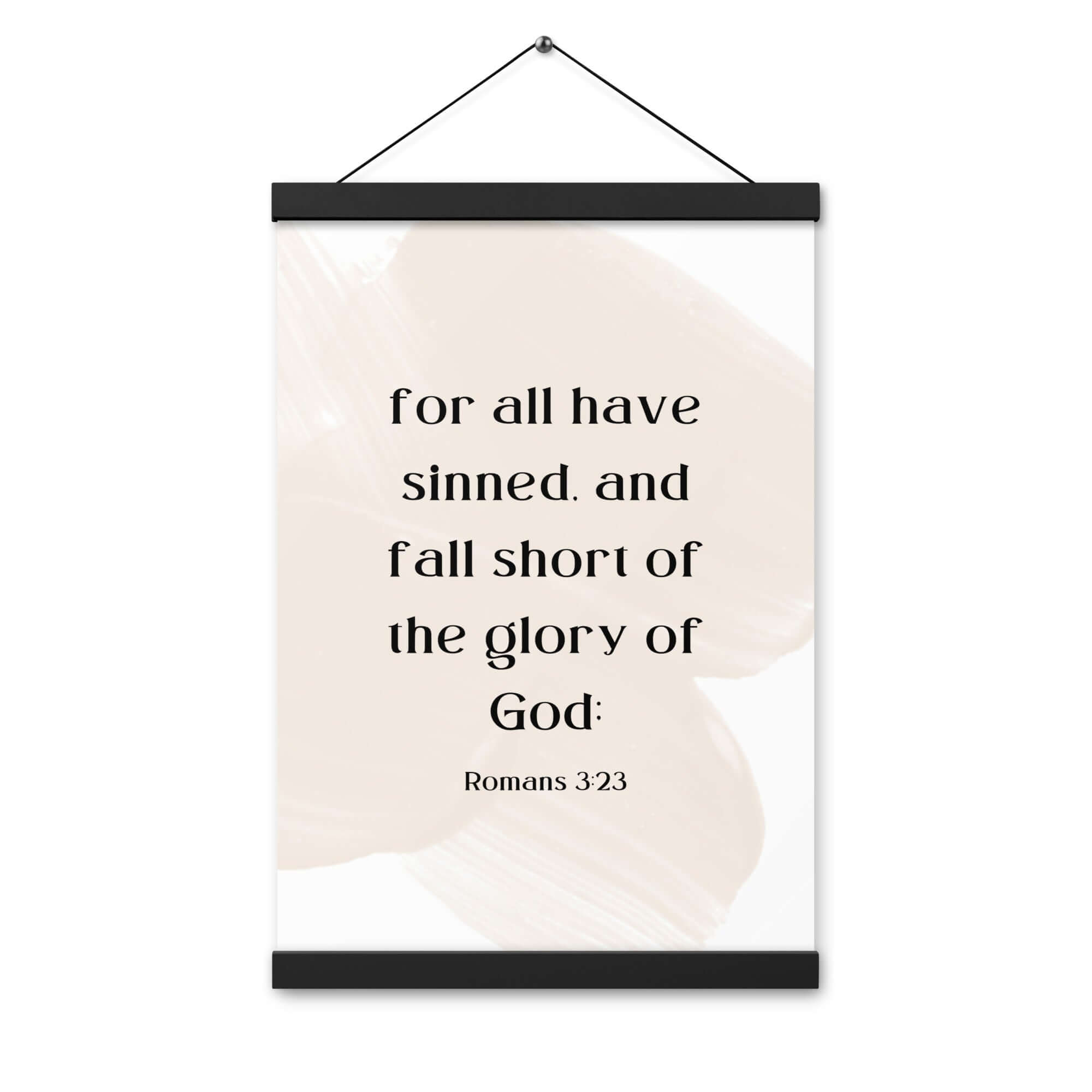 Romans 3:23 Bible Verse, fall short Enhanced Matte Paper Poster With Hanger Wall Art