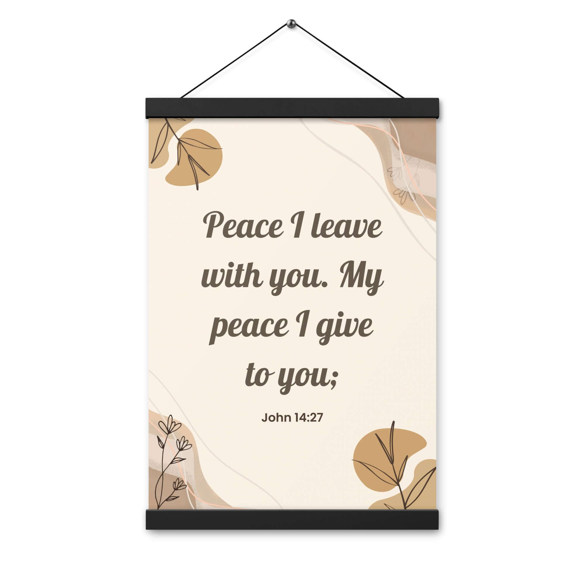 John 14:27 Bible Verse, Peace I Enhanced Matte Paper Poster With Hanger Wall Art