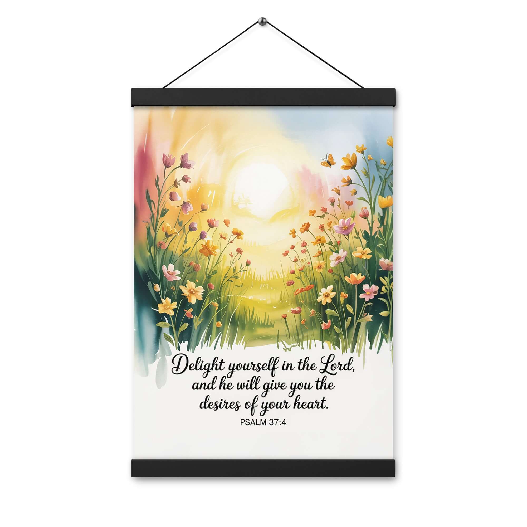 Psalm 37:4 Bible Verse, will give Enhanced Matte Paper Poster With Hanger