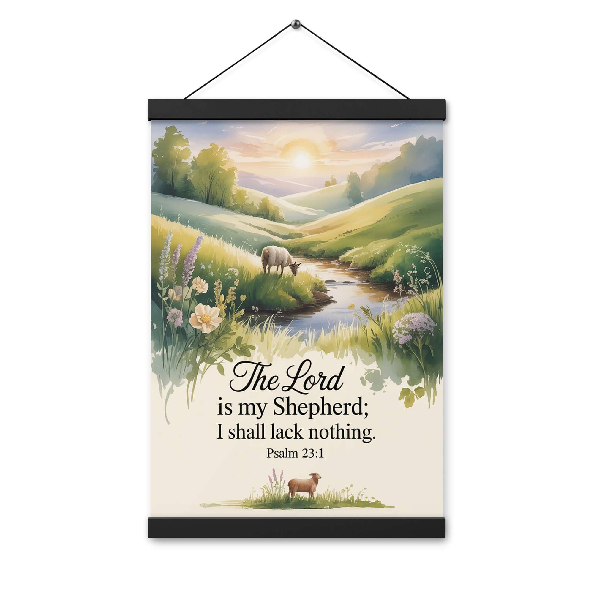 Psalm 23:1 Bible Verse, Lord Enhanced Matte Paper Poster With Hanger