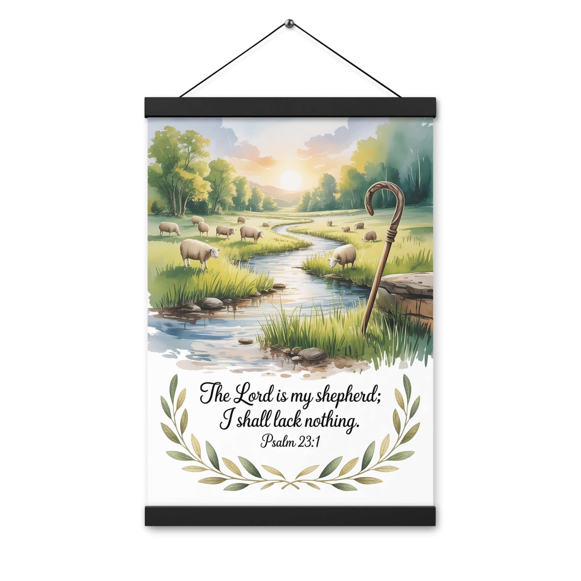Psalm 23:1 Bible Verse, is my Enhanced Matte Paper Poster With Hanger