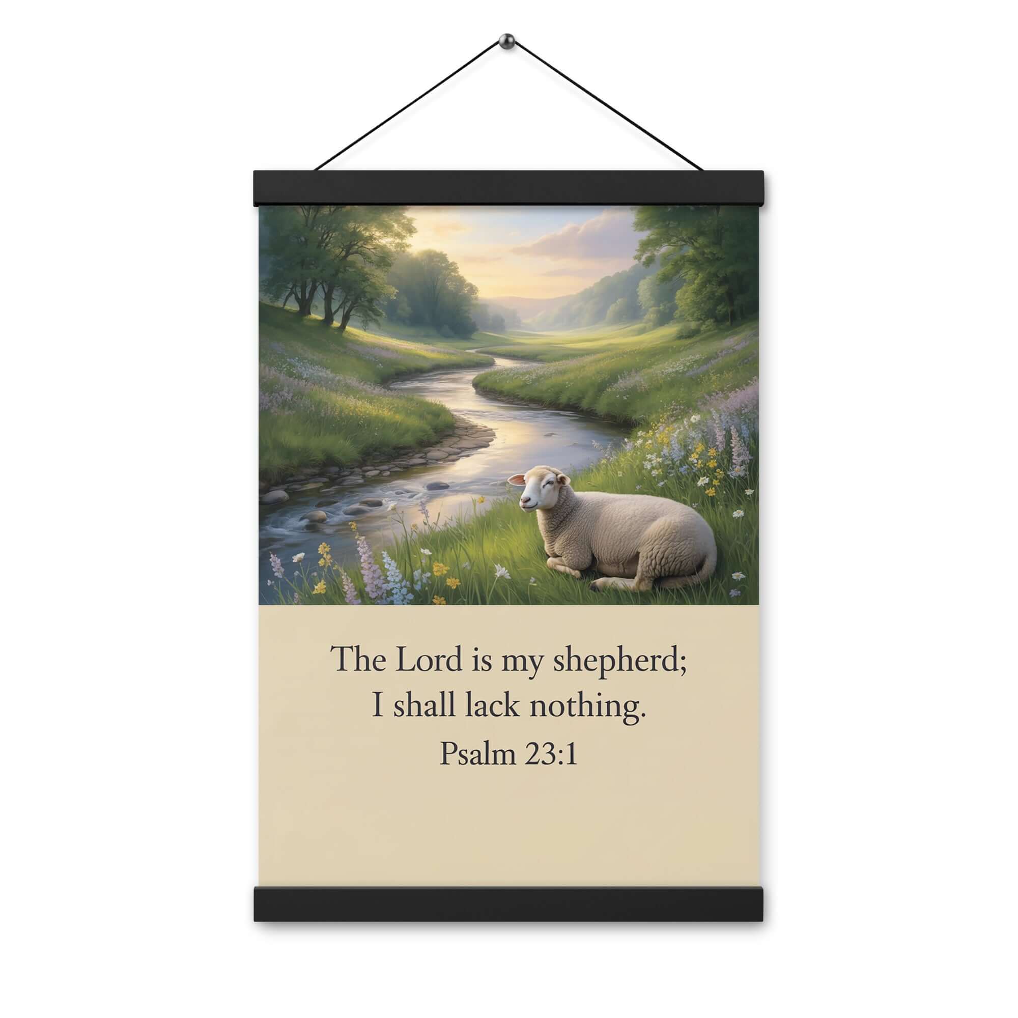 Psalm 23:1 Bible Verse, I shall Enhanced Matte Paper Poster With Hanger