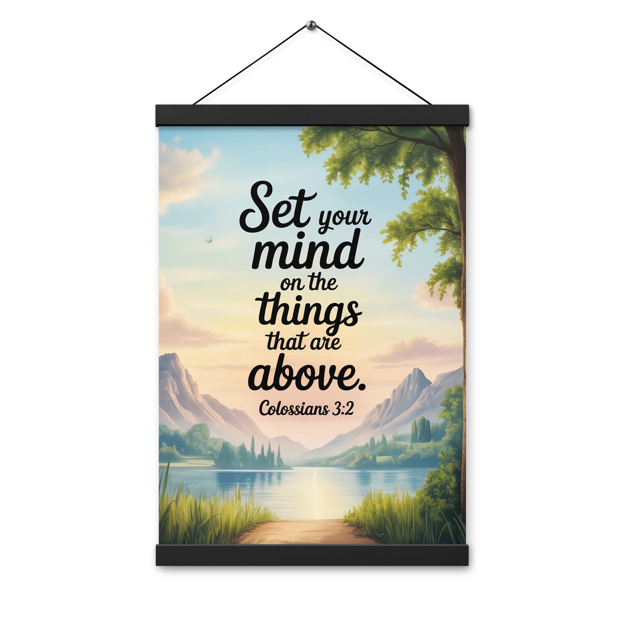 Colossians 3:2 Bible Verse Set Enhanced Matte Paper Poster With Hanger