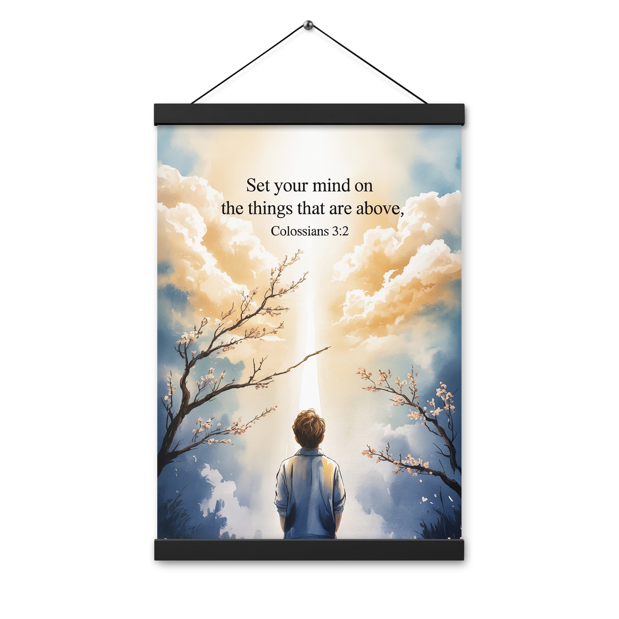 Colossians 3:2 Bible Verse the things Enhanced Matte Paper Poster With Hanger