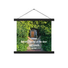 Revelation 3:20 Bible Verse, Garden Doorway Enhanced Matte Paper Poster With Hanger Wall Art