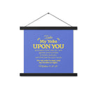 Matthew 11:29-30 Bible Verse, Take my yoke Enhanced Matte Paper Poster With Hanger Wall Art