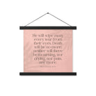 Revelation 21:4 Bible Verse, their eyes Enhanced Matte Paper Poster With Hanger Wall Art