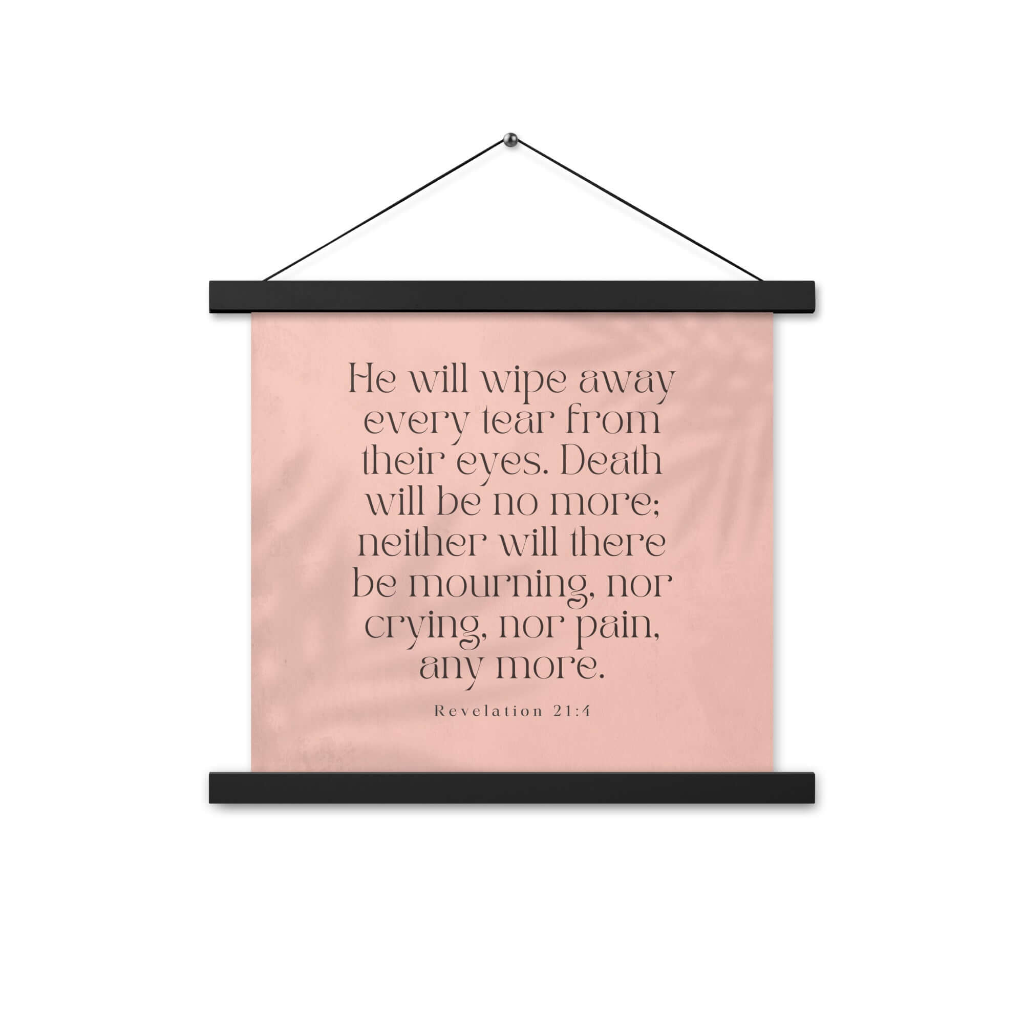 Revelation 21:4 Bible Verse, their eyes Enhanced Matte Paper Poster With Hanger Wall Art