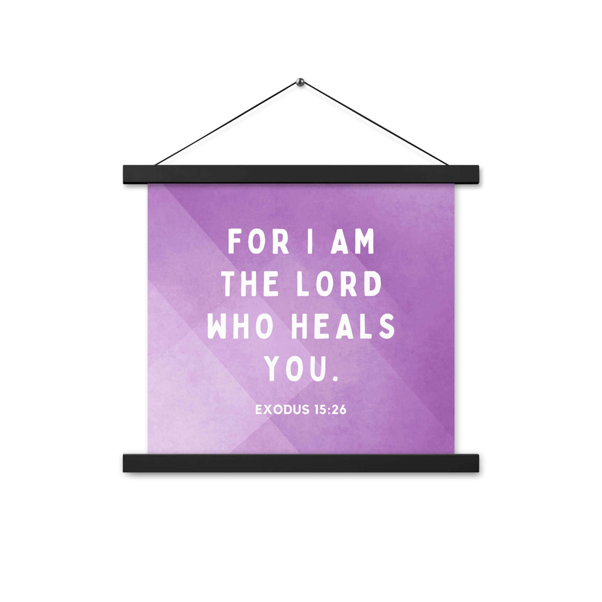 Exodus 15:26 Bible Verse, in his eyes Enhanced Matte Paper Poster With Hanger Wall Art