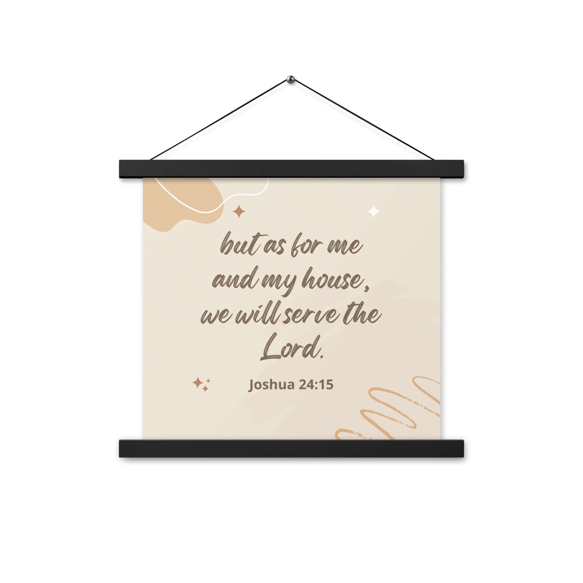 Joshua 24:15 Bible Verse, will serve Enhanced Matte Paper Poster With Hanger Wall Art
