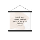 Romans 3:23 Bible Verse, fall short Enhanced Matte Paper Poster With Hanger Wall Art