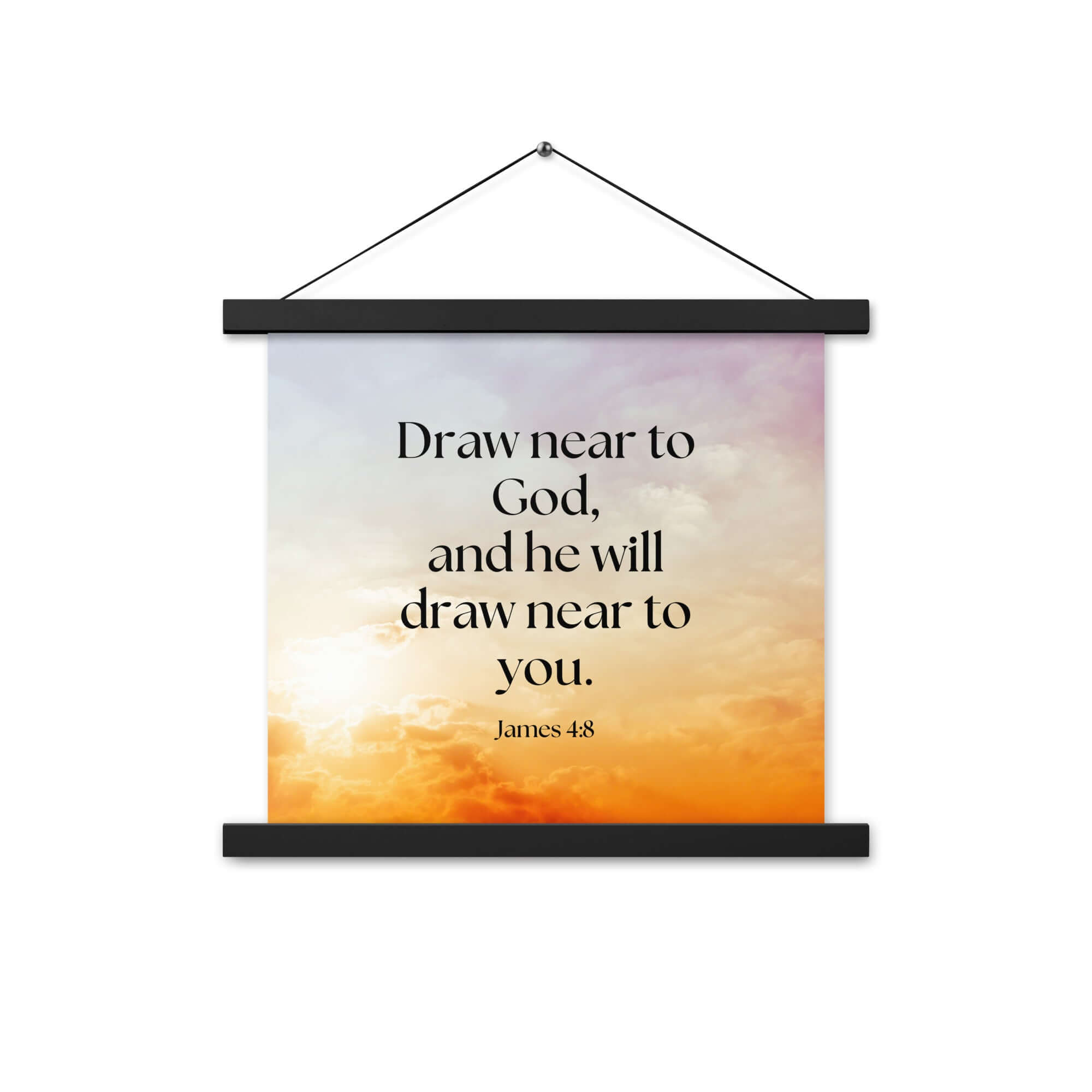 James 4:8 Bible Verse, he will draw Enhanced Matte Paper Poster With Hanger Wall Art