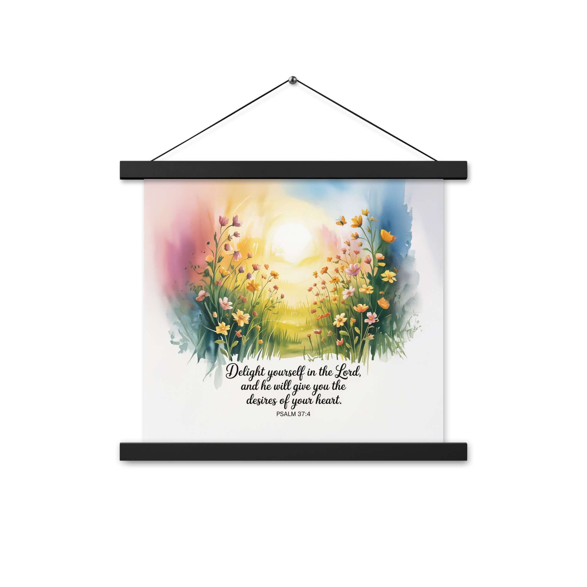 Psalm 37:4 Bible Verse, will give Enhanced Matte Paper Poster With Hanger