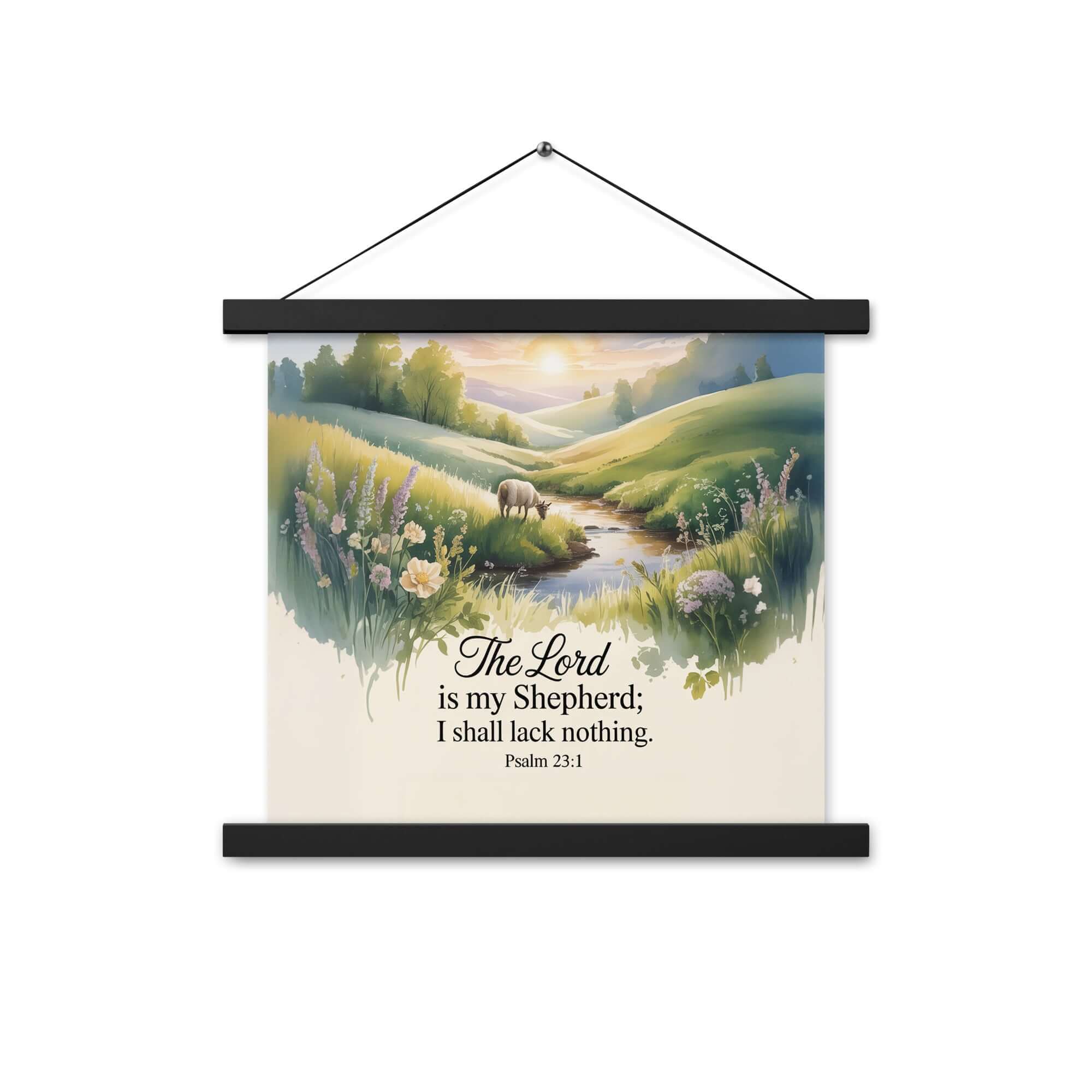 Psalm 23:1 Bible Verse, Lord Enhanced Matte Paper Poster With Hanger