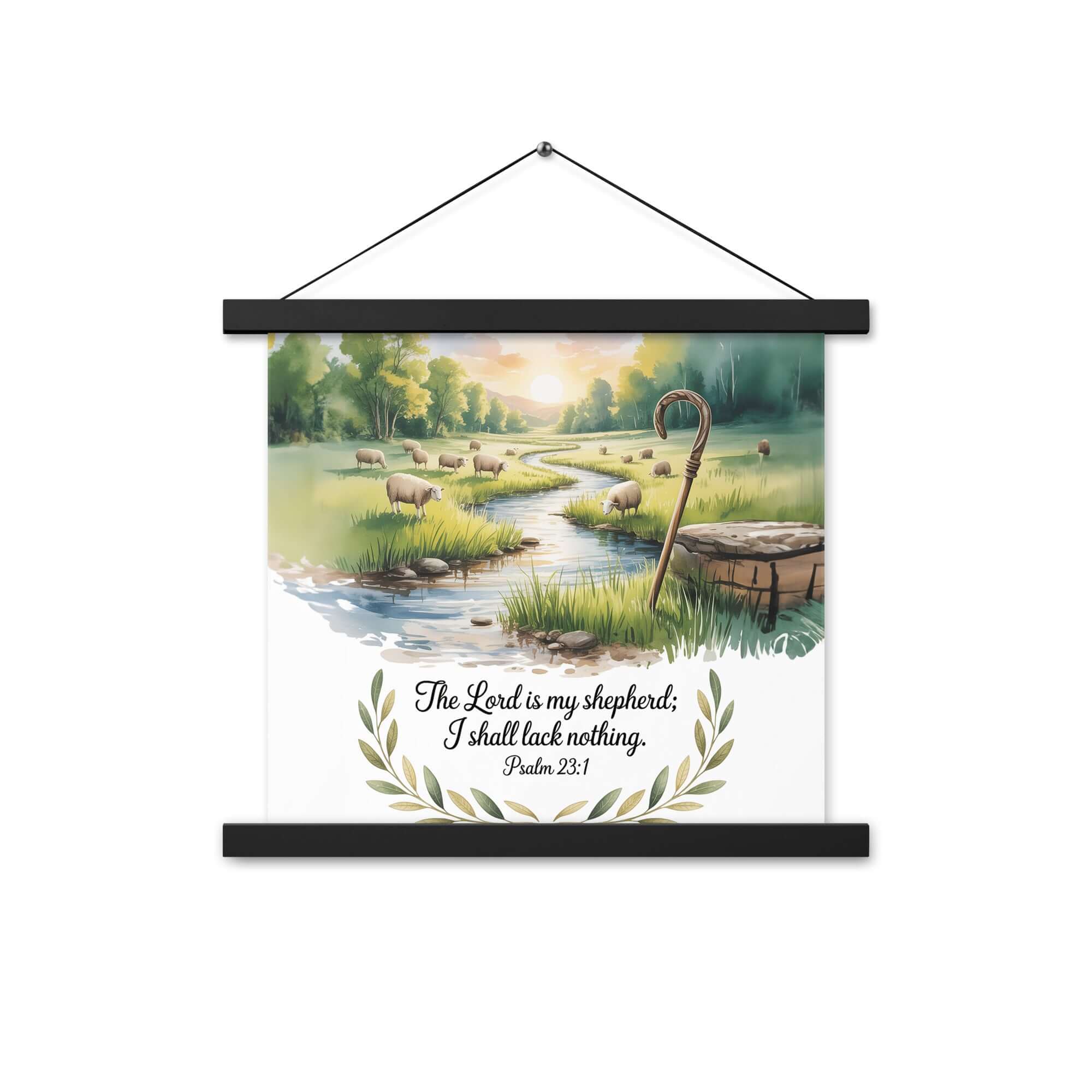 Psalm 23:1 Bible Verse, is my Enhanced Matte Paper Poster With Hanger