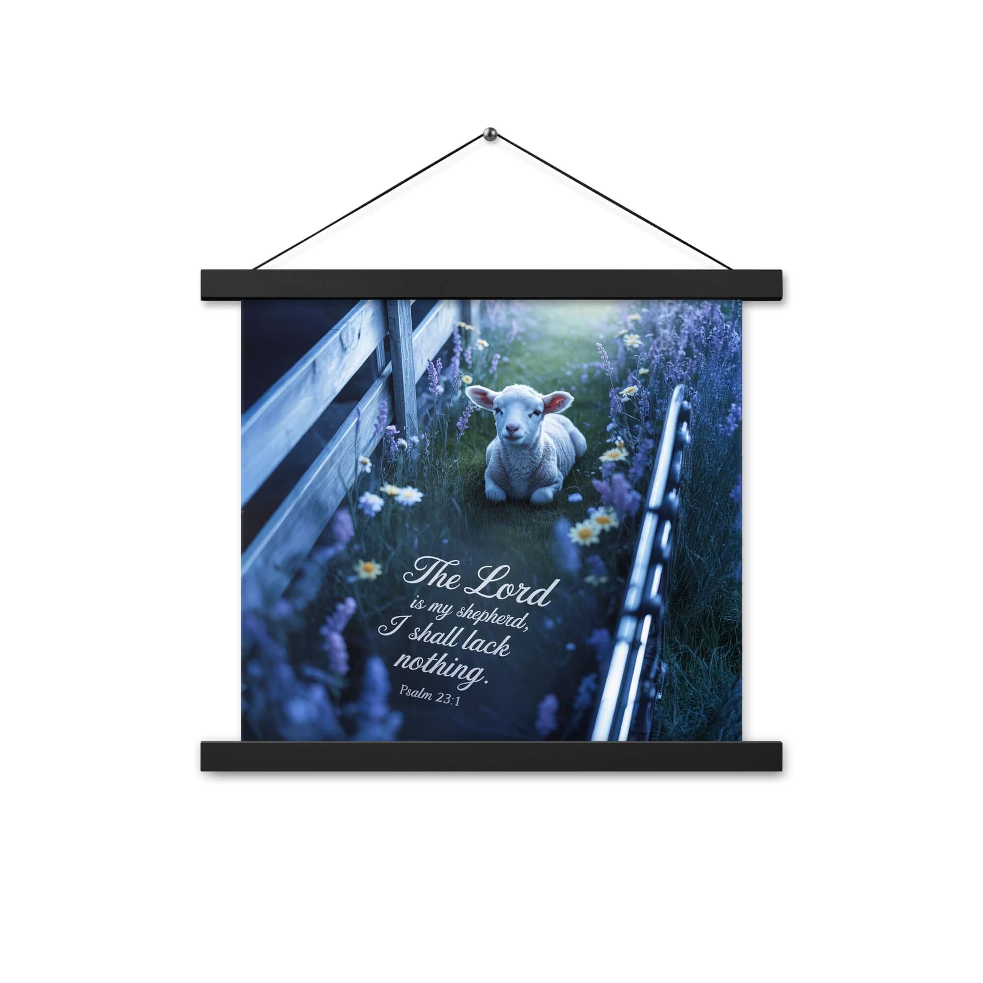 Psalm 23:1 Bible Verse, Shepherd Enhanced Matte Paper Poster With Hanger