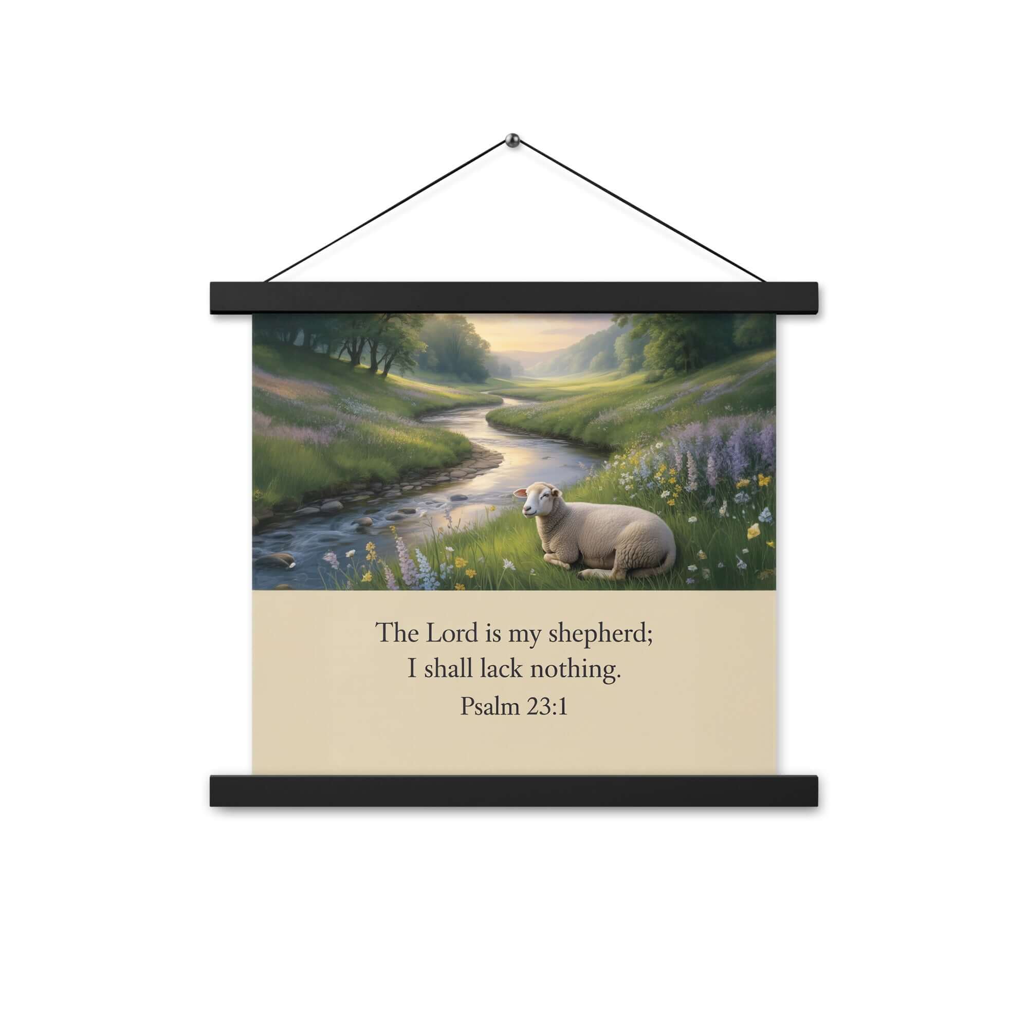 Psalm 23:1 Bible Verse, I shall Enhanced Matte Paper Poster With Hanger