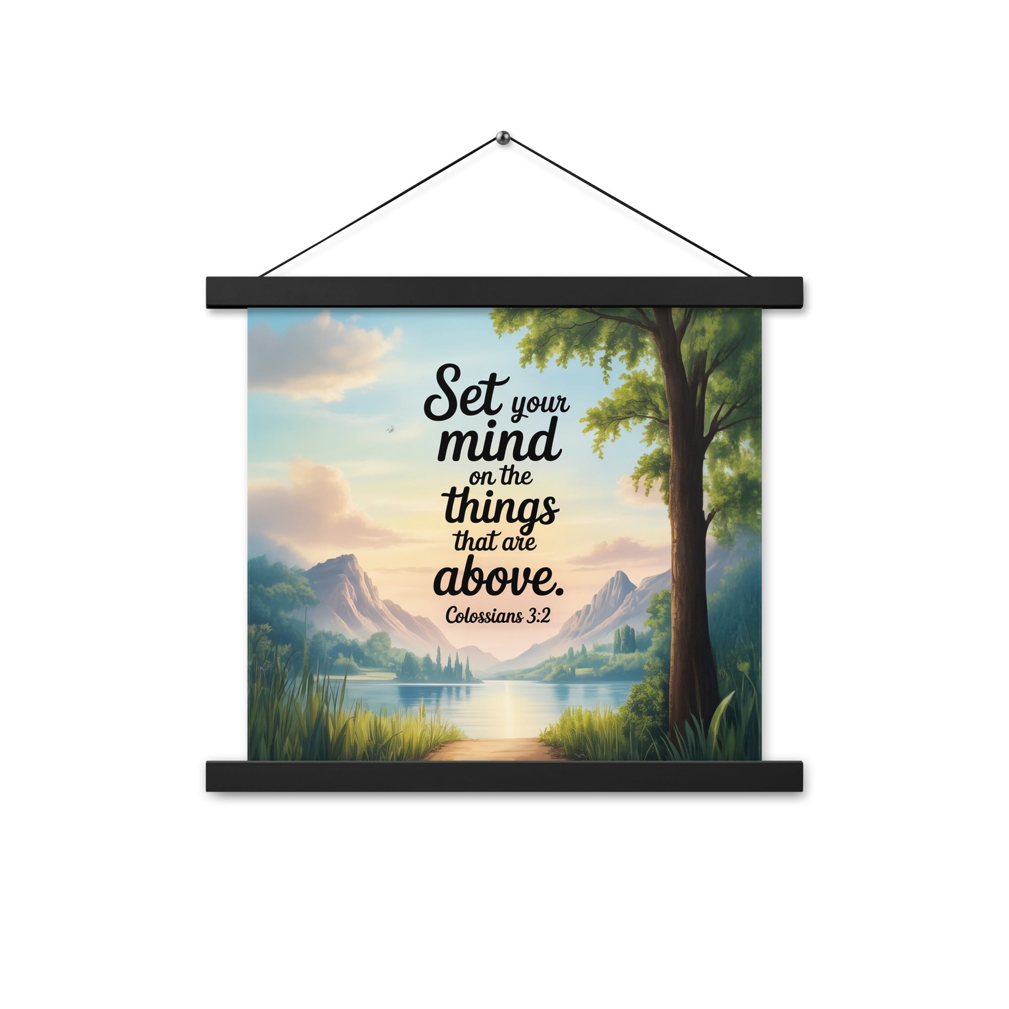 Colossians 3:2 Bible Verse Set Enhanced Matte Paper Poster With Hanger