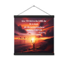 Psalm 107:1 Bible Verse, Give Thanks to the Lord Enhanced Matte Paper Poster With Hanger Wall Art