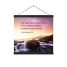 1 Corinthians 2:5 Bible Verse, power of God Enhanced Matte Paper Poster With Hanger Wall Art
