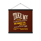 Matthew 11:29-30 Bible Verse, learn from me Enhanced Matte Paper Poster With Hanger Wall Art