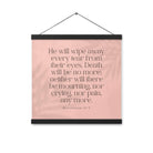 Revelation 21:4 Bible Verse, their eyes Enhanced Matte Paper Poster With Hanger Wall Art