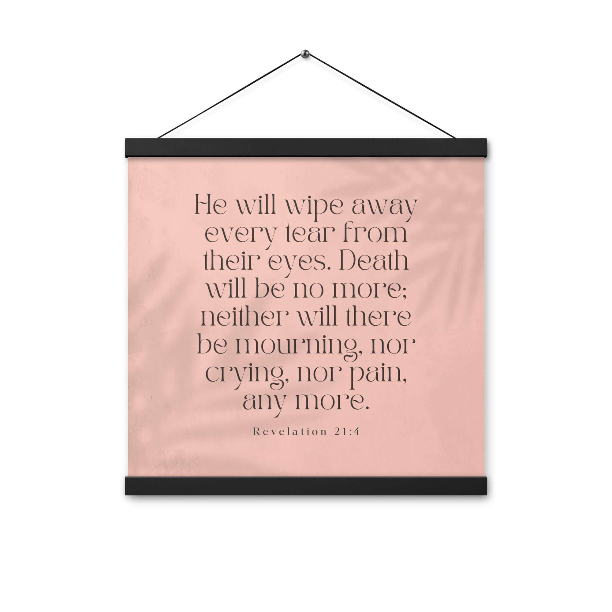 Revelation 21:4 Bible Verse, their eyes Enhanced Matte Paper Poster With Hanger Wall Art