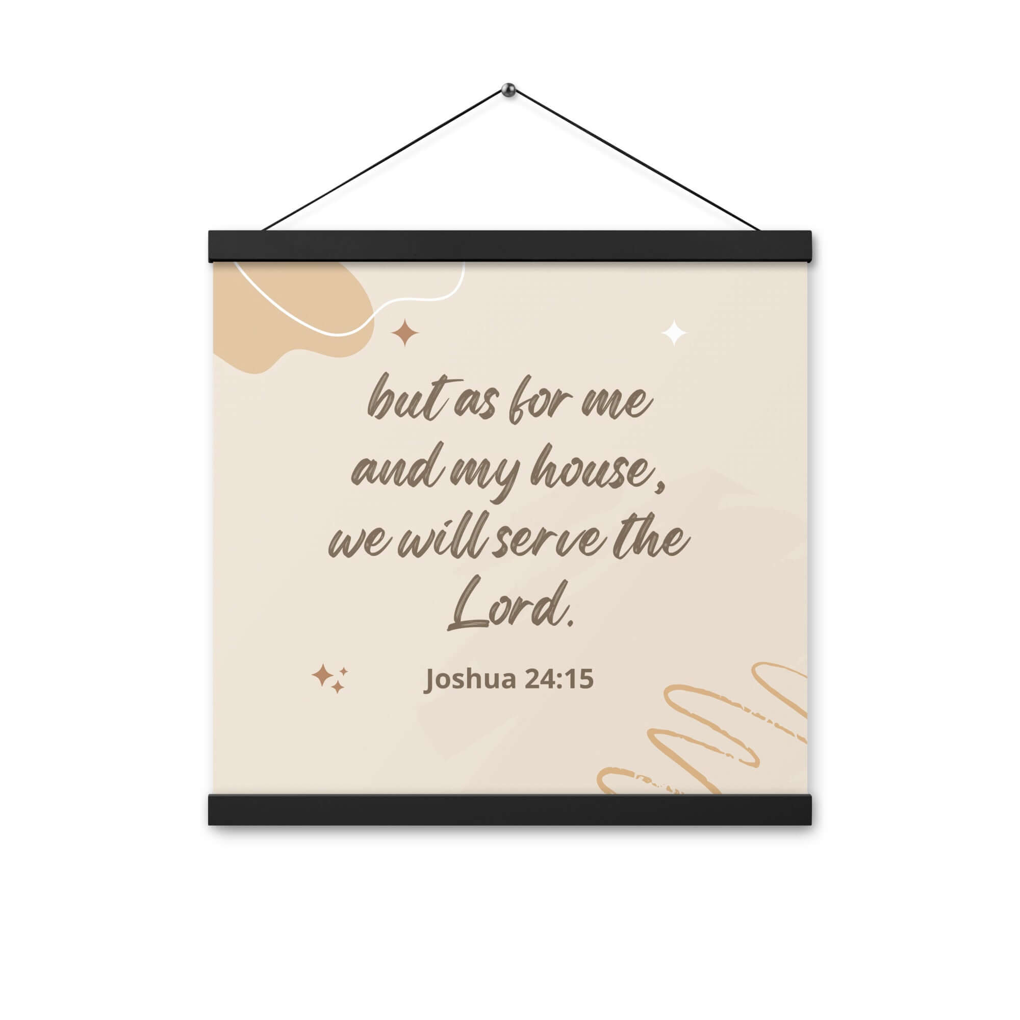 Joshua 24:15 Bible Verse, will serve Enhanced Matte Paper Poster With Hanger Wall Art