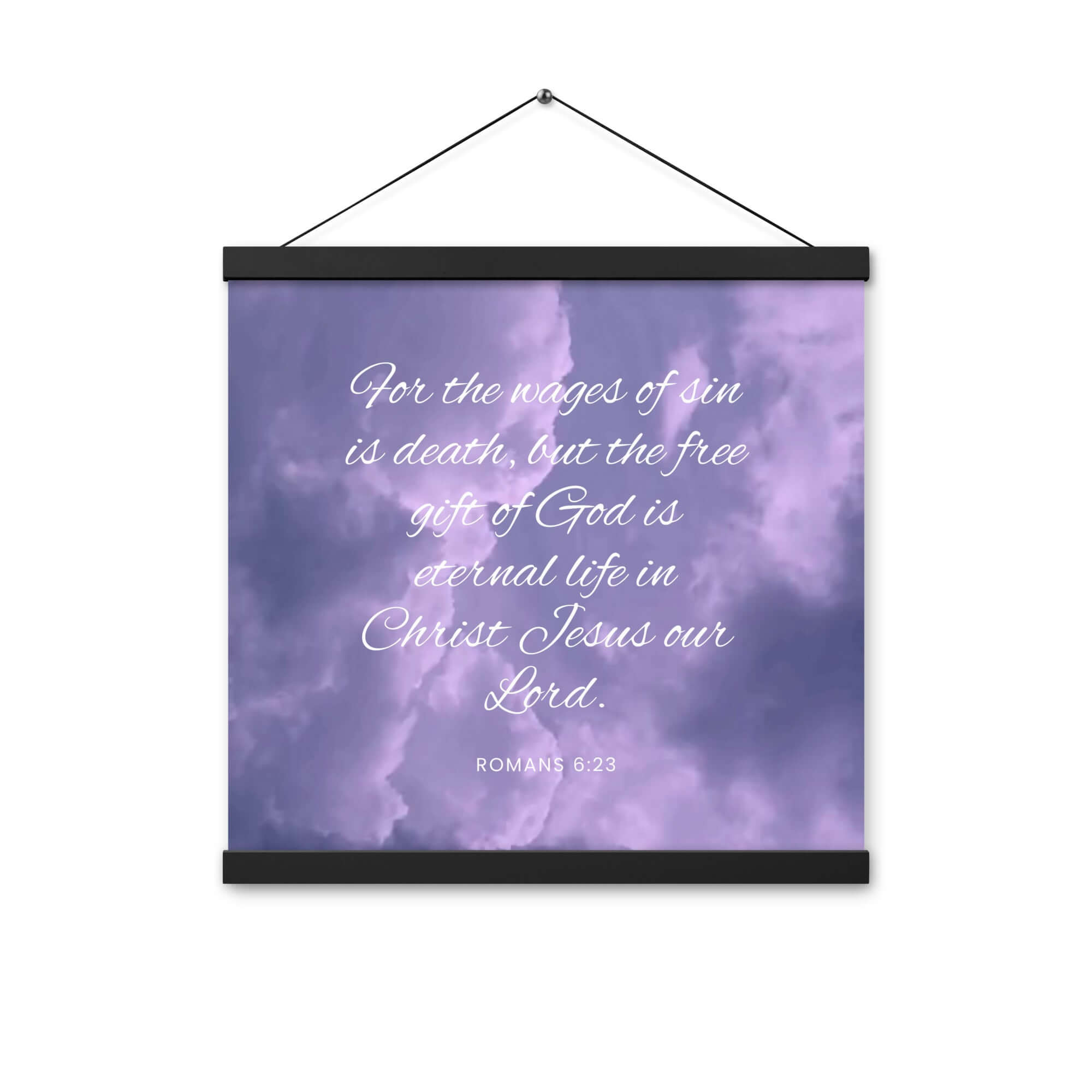 Romans 6:23 Bible Verse, free gift Enhanced Matte Paper Poster With Hanger Wall Art