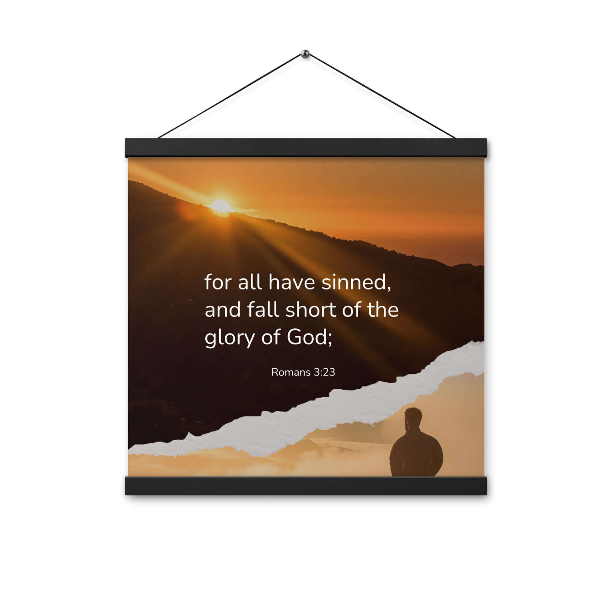 Romans 3:23 Bible Verse, of God Enhanced Matte Paper Poster With Hanger Wall Art