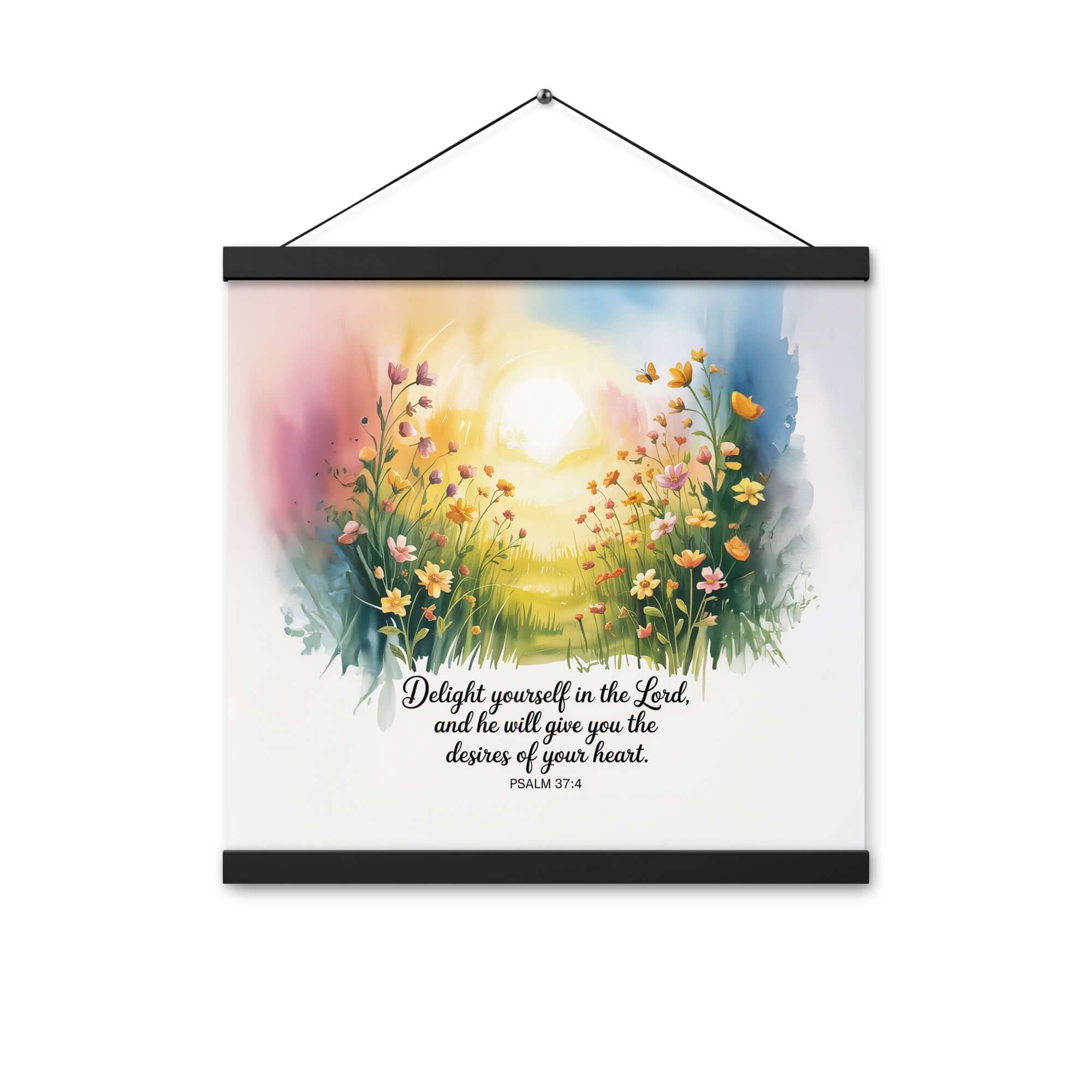 Psalm 37:4 Bible Verse, will give Enhanced Matte Paper Poster With Hanger