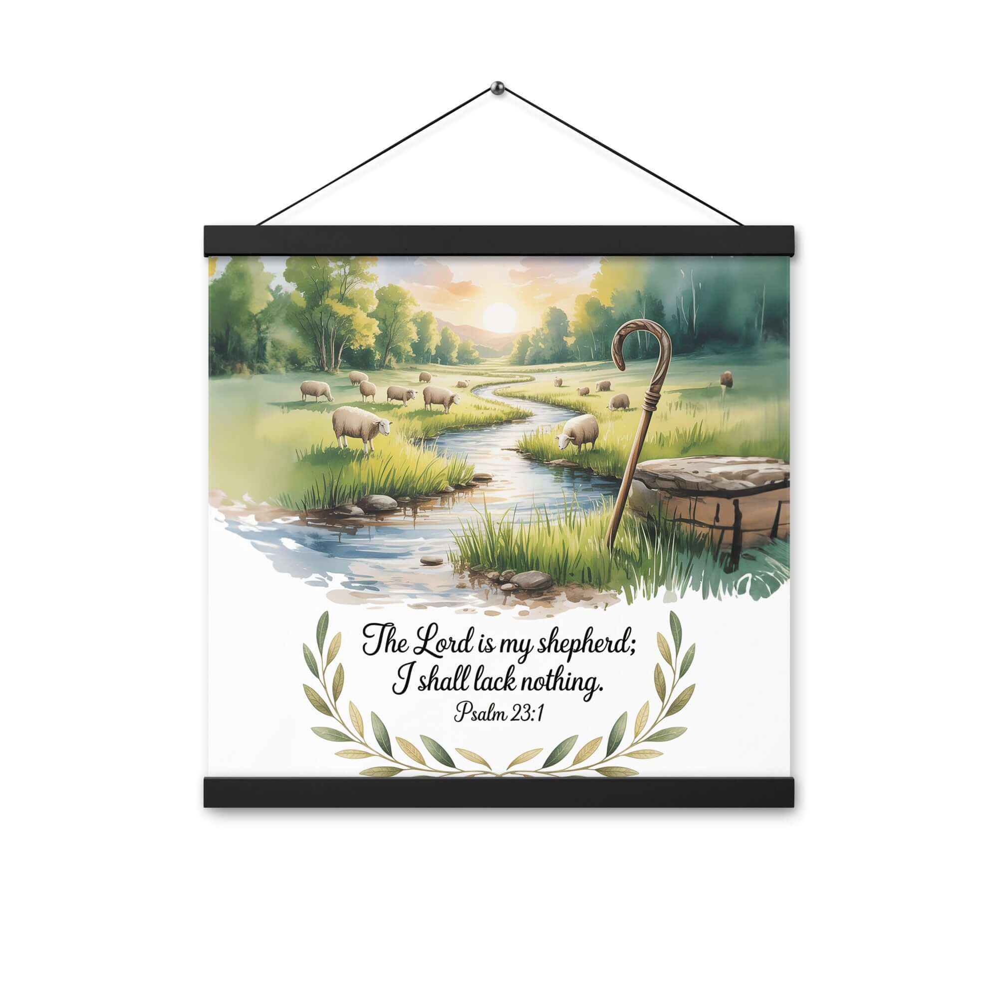 Psalm 23:1 Bible Verse, is my Enhanced Matte Paper Poster With Hanger