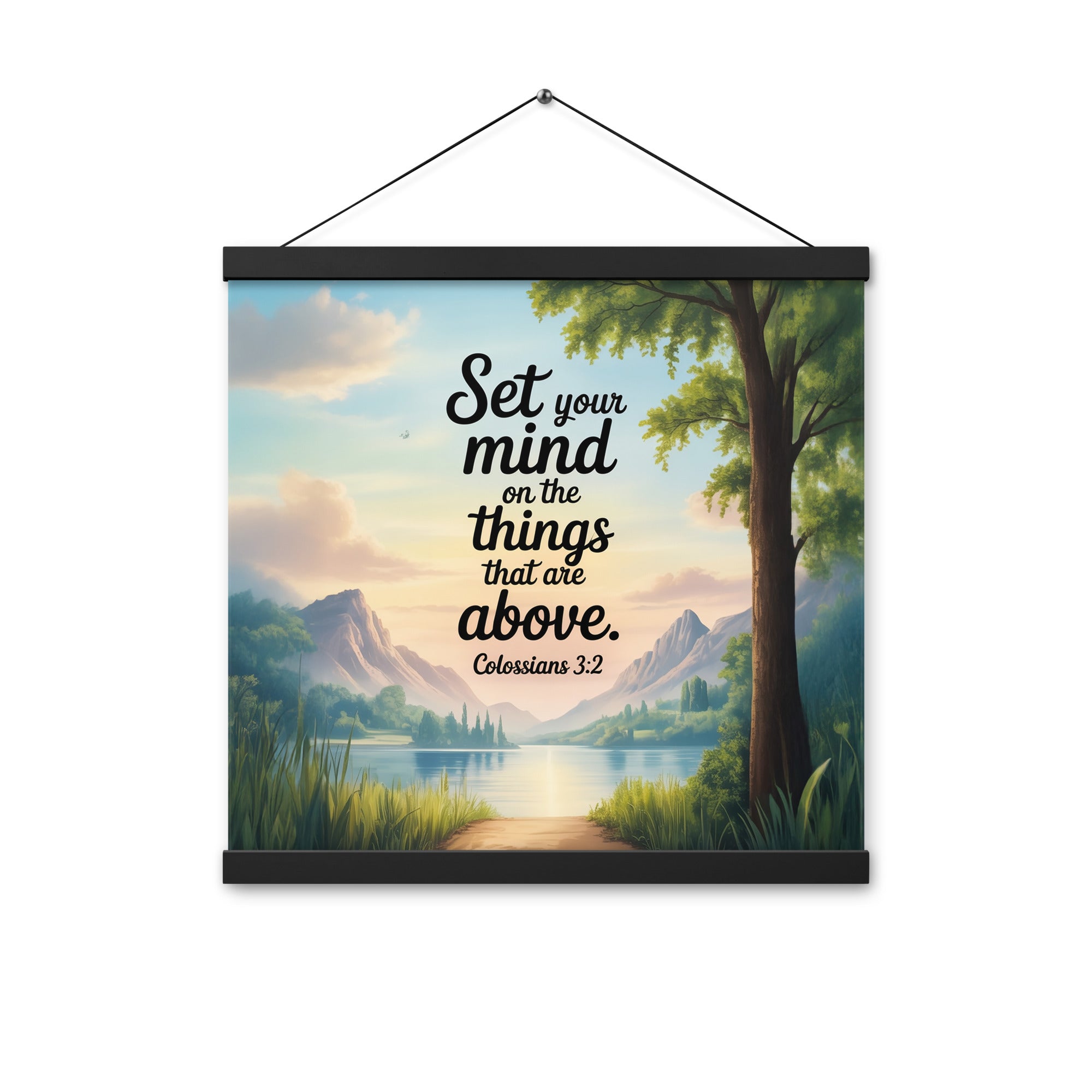 Colossians 3:2 Bible Verse Set Enhanced Matte Paper Poster With Hanger