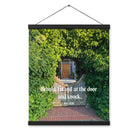 Revelation 3:20 Bible Verse, Garden Doorway Enhanced Matte Paper Poster With Hanger Wall Art