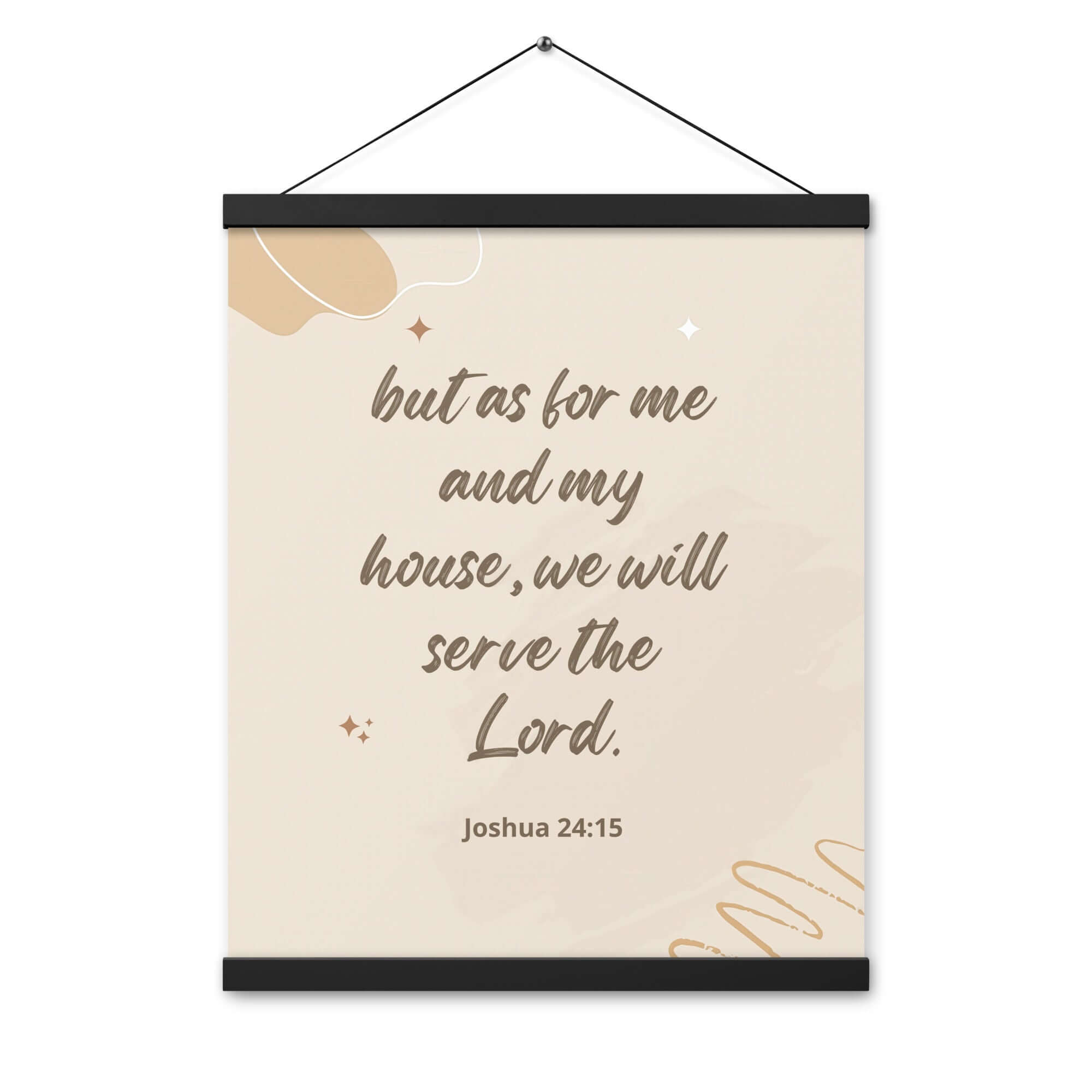 Joshua 24:15 Bible Verse, will serve Enhanced Matte Paper Poster With Hanger Wall Art