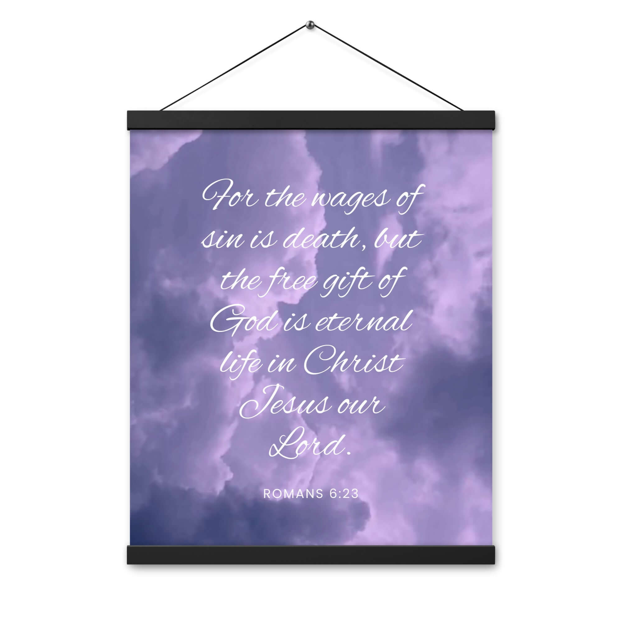 Romans 6:23 Bible Verse, free gift Enhanced Matte Paper Poster With Hanger Wall Art