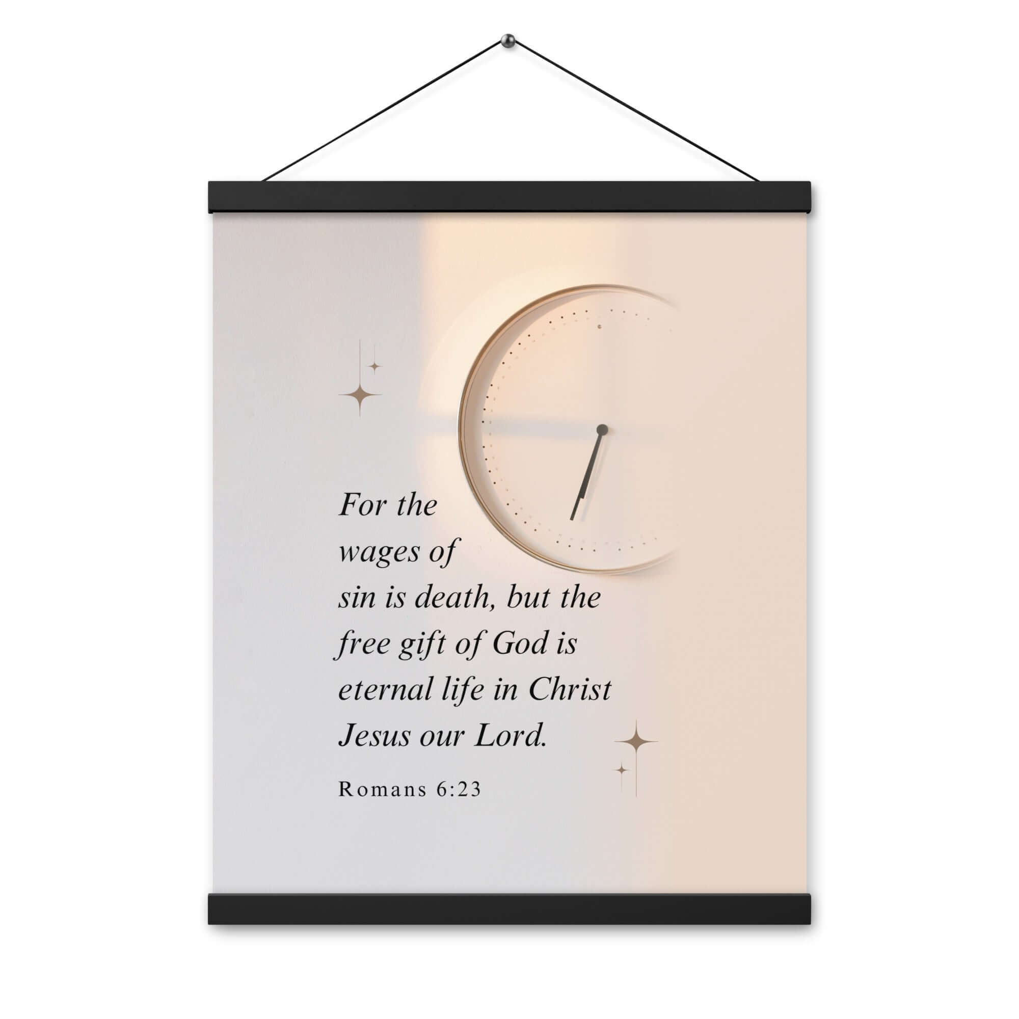 Romans 6:23 Bible Verse, our Lord Enhanced Matte Paper Poster With Hanger Wall Art