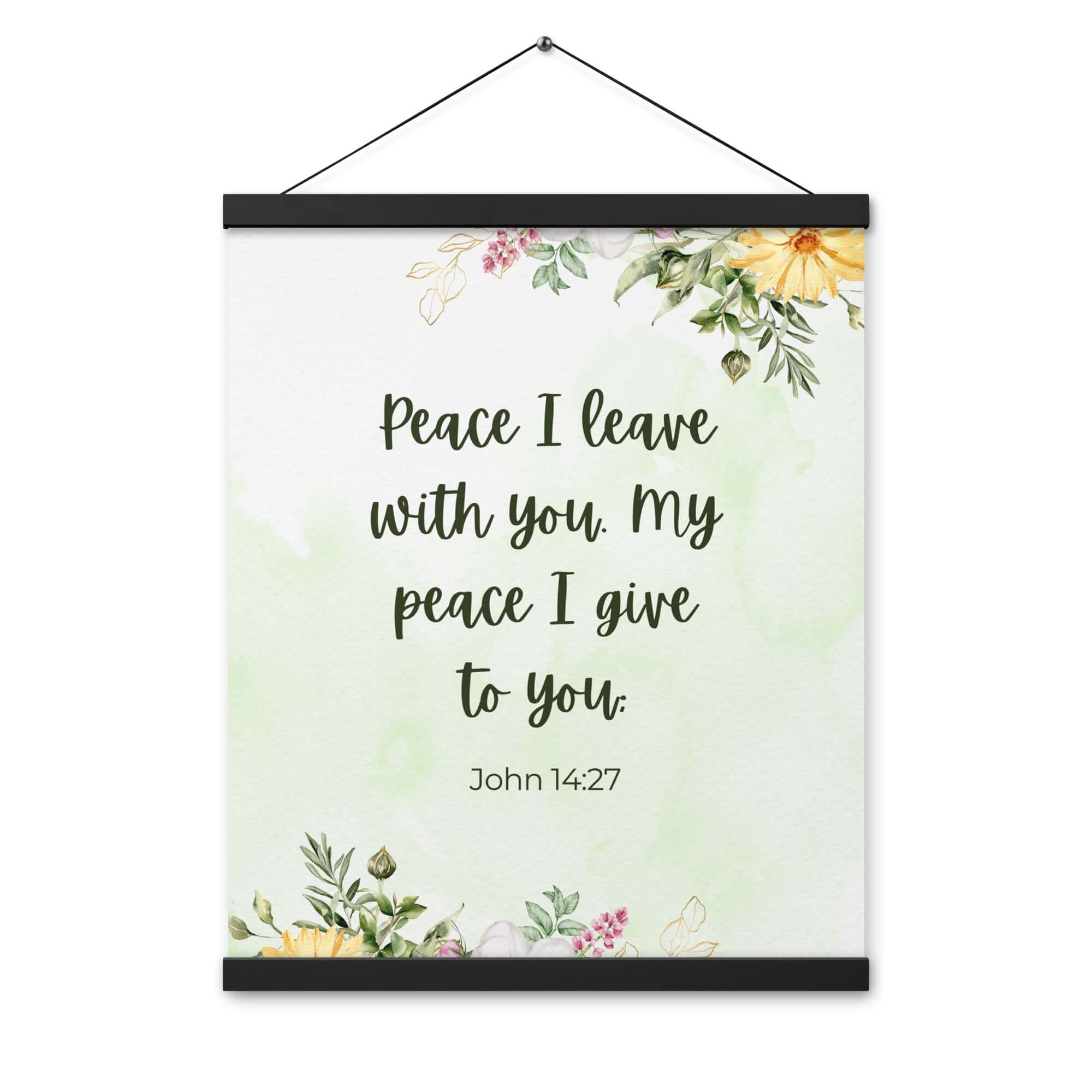 John 14:27 Bible Verse, My peace Enhanced Matte Paper Poster With Hanger Wall Art